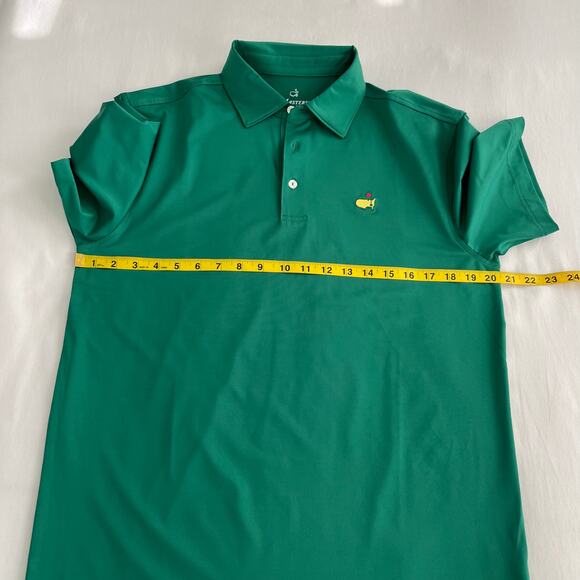Masters Tech Green Augusta Logo Performance Golf Stretch Polo, Size Small - Picture 5 of 9